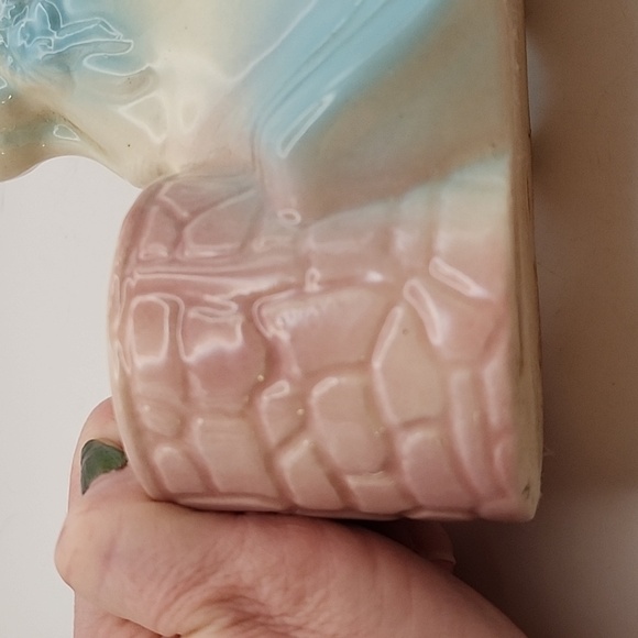 Vintage Shawnee Pottery Southern Belle & Wishing Well Planter Pink and Blue - Picture 7 of 9